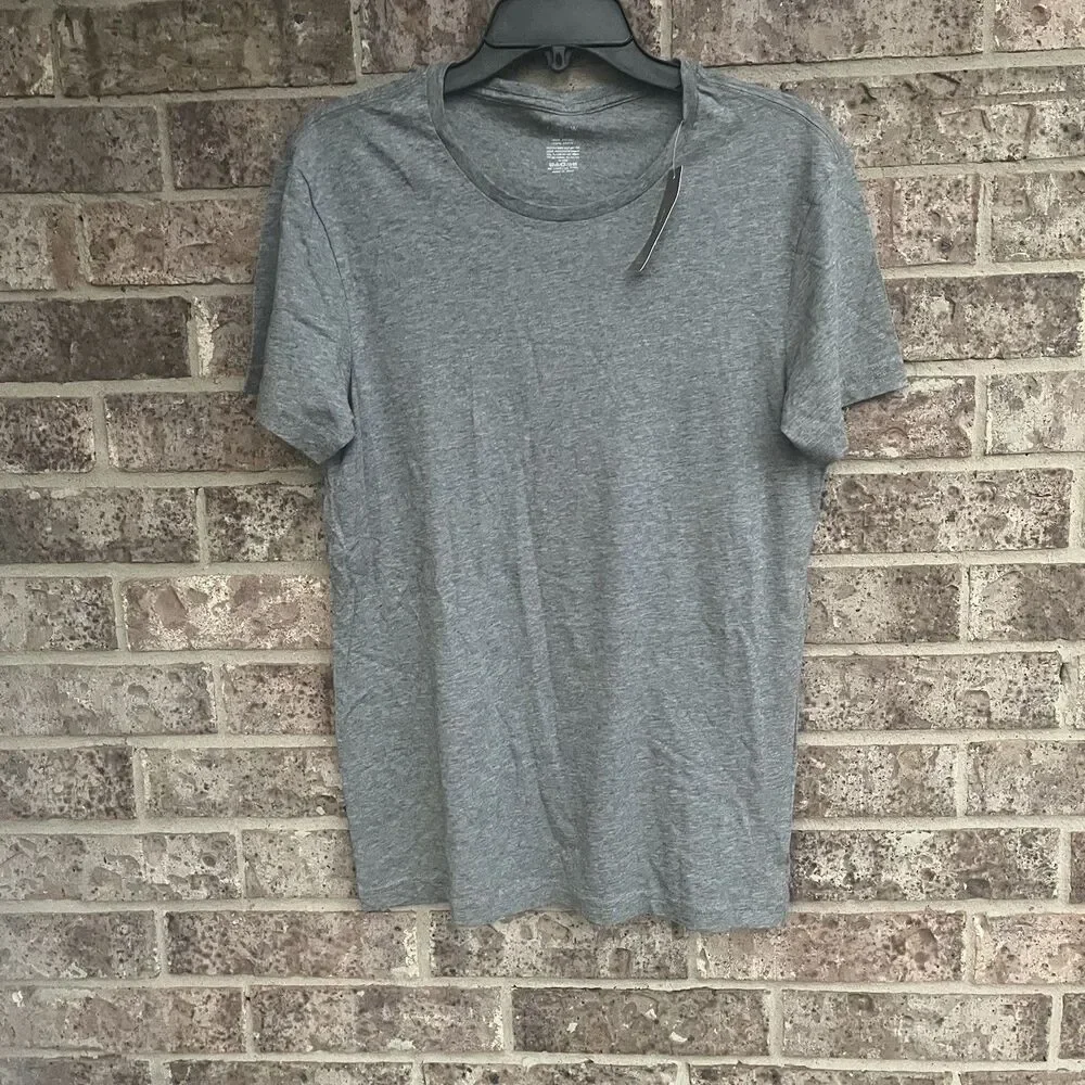 J.CREW Men's Heather Grey Crew Neck Short Sleeve Undershirt T-Shirt Size S NWT